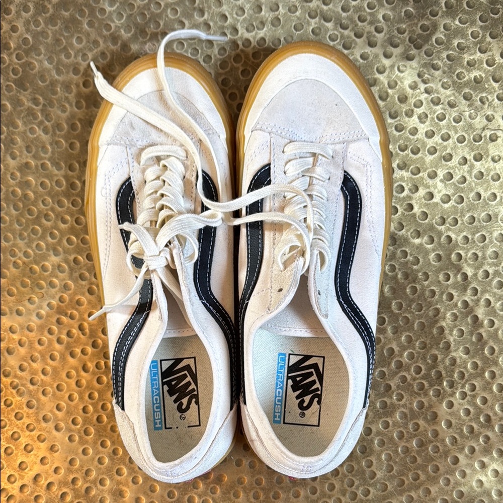 Vans White and Black Sneakers